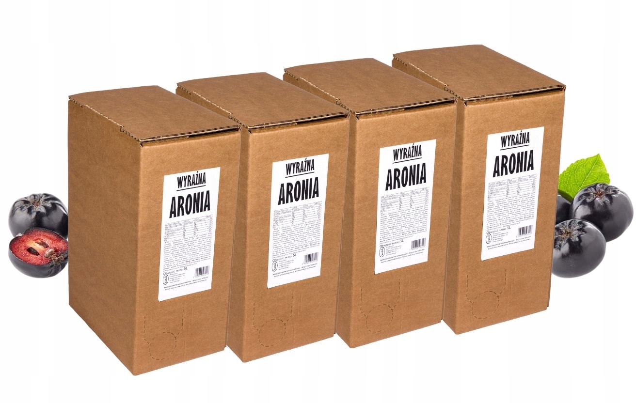 sok aronia 100% aroniowy Nfc sok z aronii 4x5L Eko do syropów do herbaty