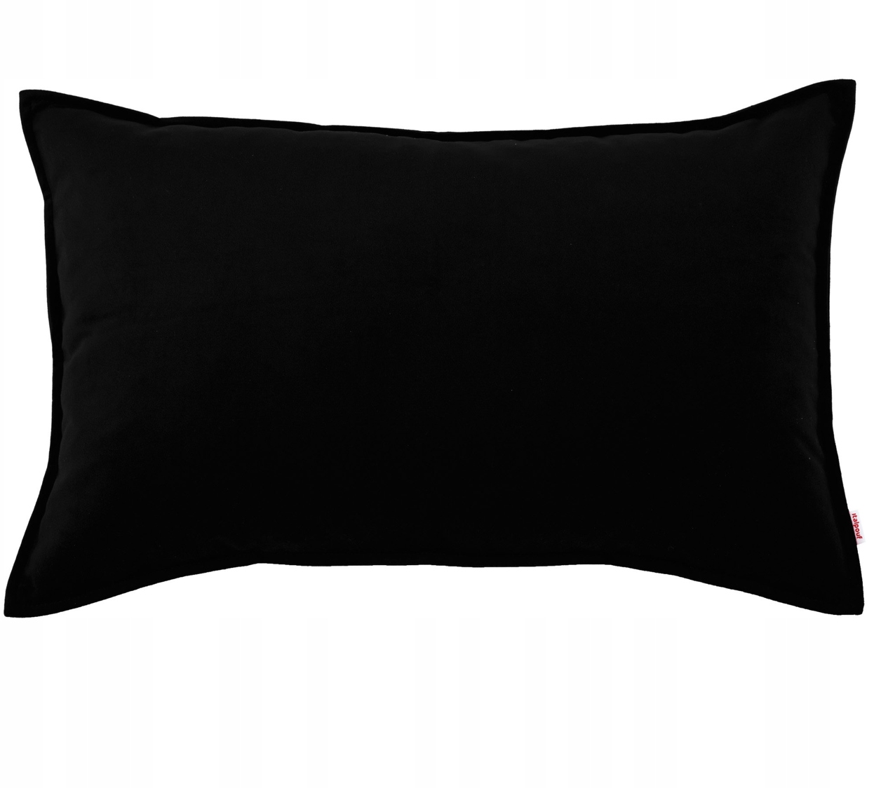 Plyšová dekoratívna poduška čierna 45x140