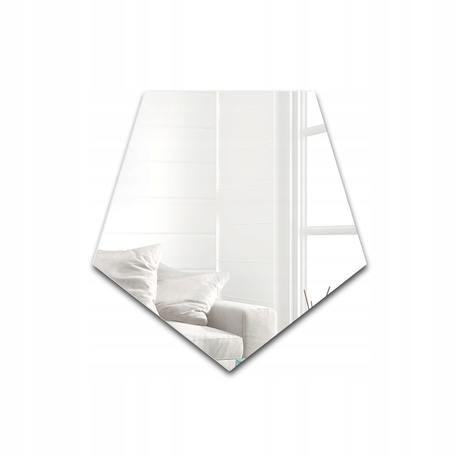 Zrcadlo s geometrickým tvarem Penta 200x190 nástěnné