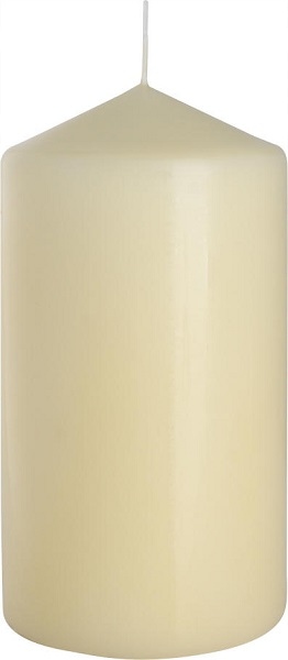 

Wysoka świeca walec ecru 15cm 8cm około 66h 100%