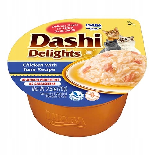 8X Inaba Cat Dashi Delights Kuřecí Tuňák 70G