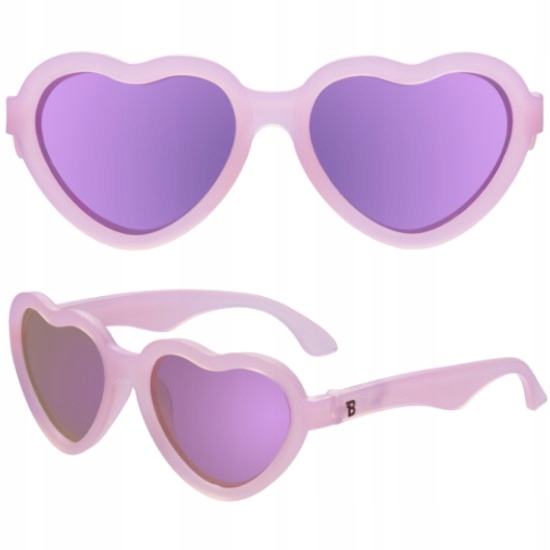 Babiators Modne Okulary Przeciwsłoneczne Dziecięce Pink Różowe Serca 0-2 +