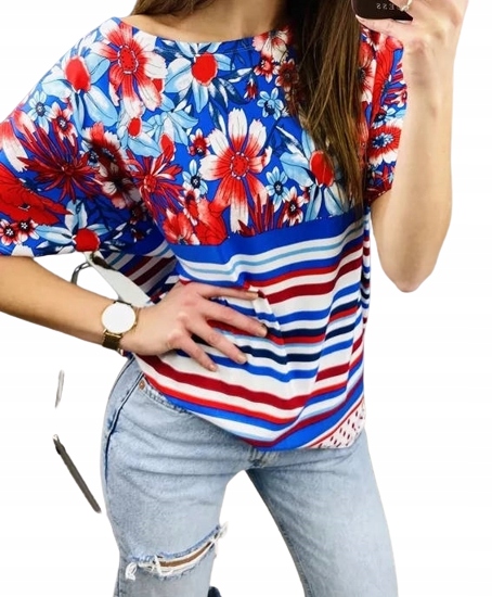 

Rewelacyjna Bluzka Oversize Kwiaty Kolory M/L/XL