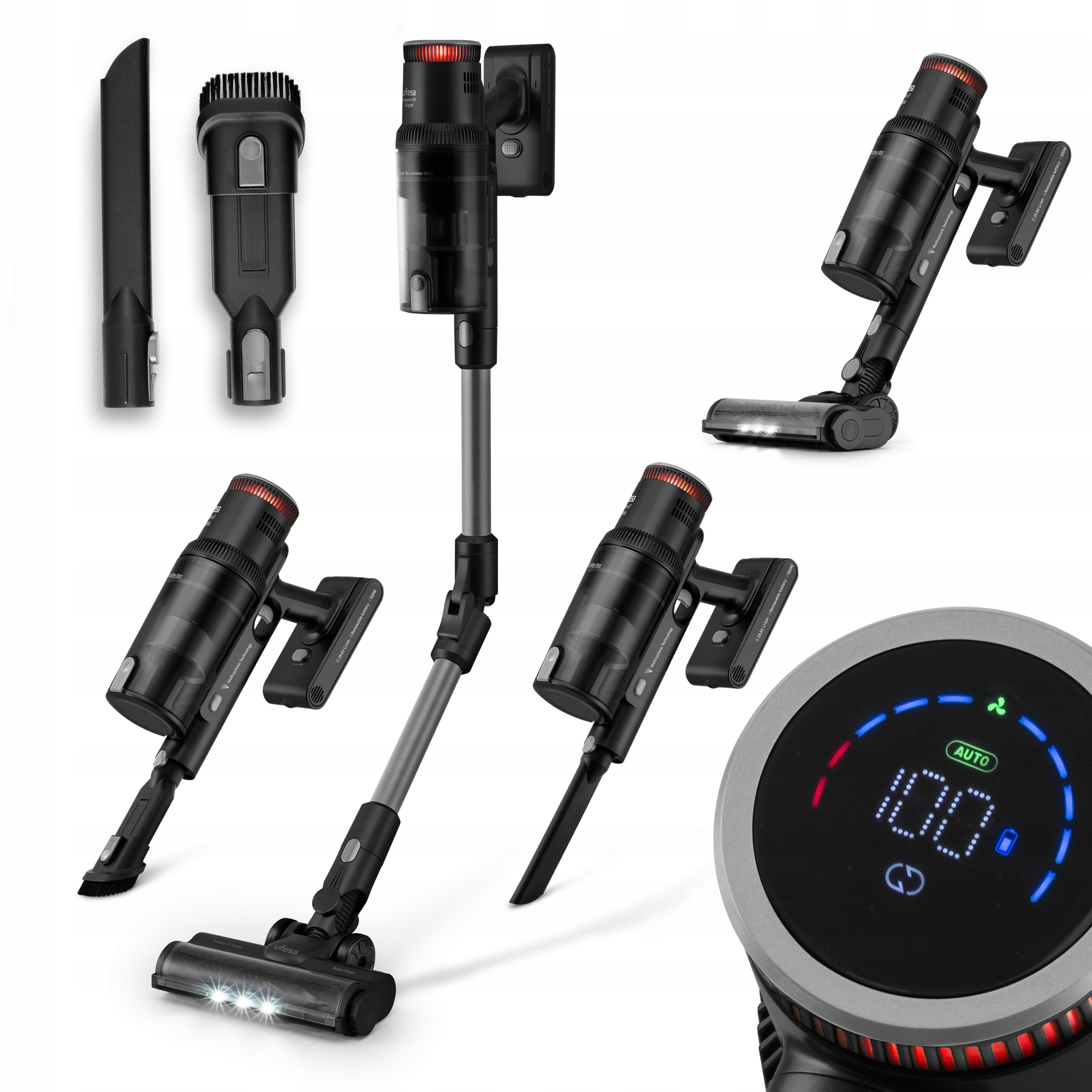 Vertikálny Vysávač Ufesa Bezdrôtový Ručný Bezkartáčový 80 minút