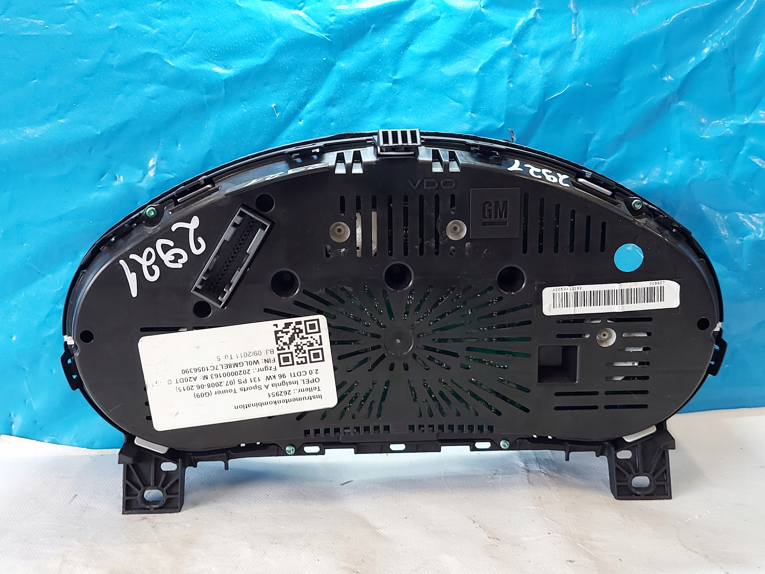 dials clock INSIGNIA SPORT 2.0 CDTI 20980568