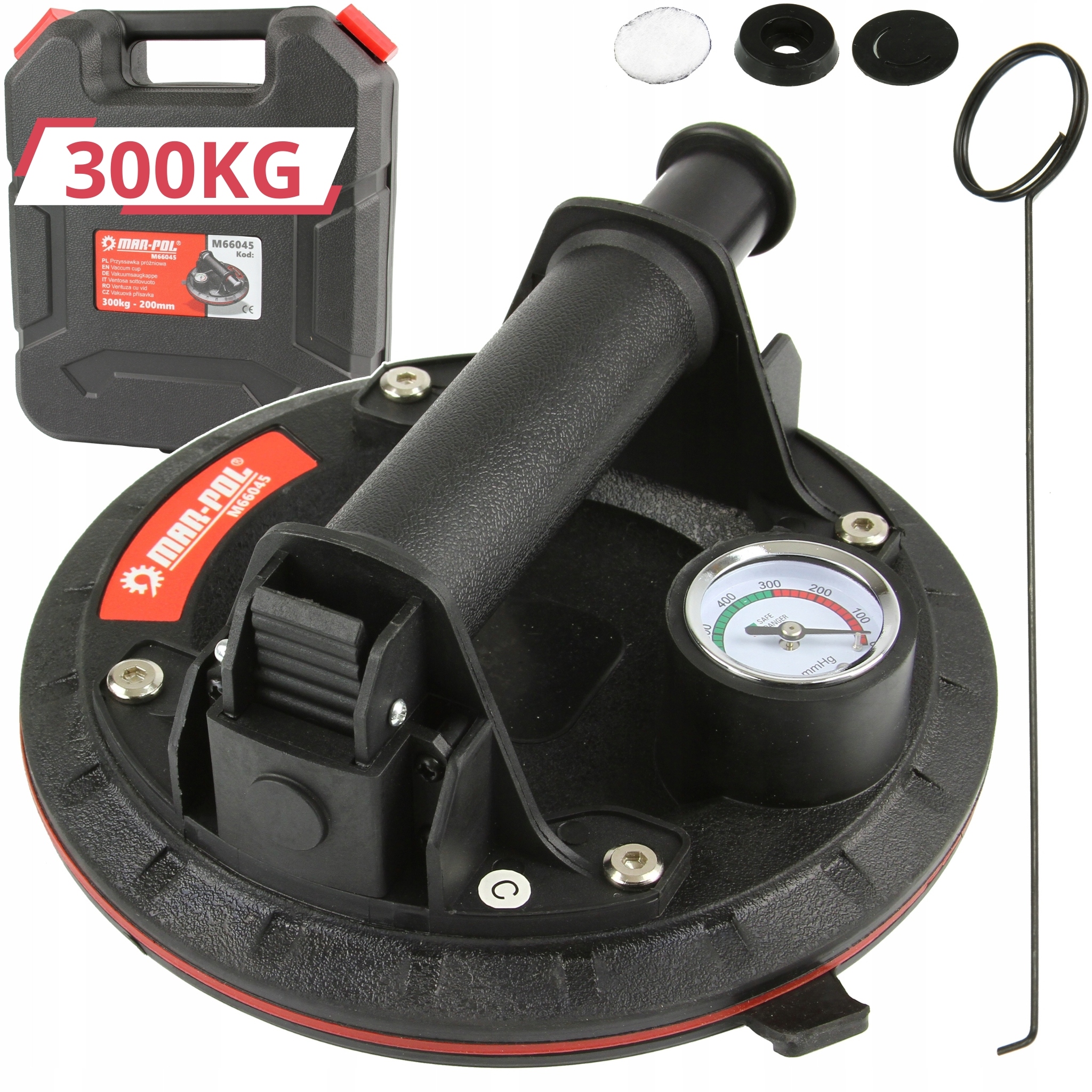 PRZYSSAWKA Z POMPKĄ DO PŁYTEK SZYB 200mm 300KG