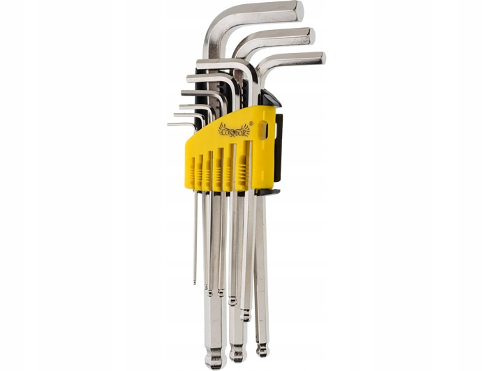 

Klucze Imbus Komplet 9 Szt Z Kulką 1,5mm 10mm