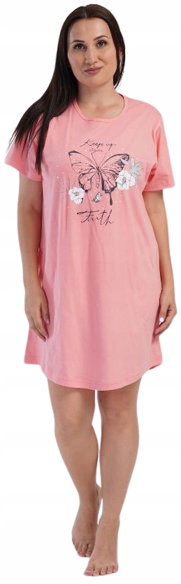 Broskvová Košile Noční Motýl Pohodlná Košile S Kapsami 3XL