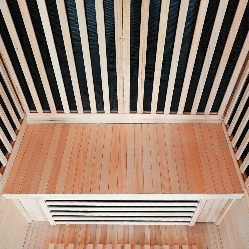 Alta2-CRB žematemperatūrė infraraudonųjų spindulių sauna, 3 asmenims, 120 x 105 cm, namų sveikatingumui nuotrauka 13