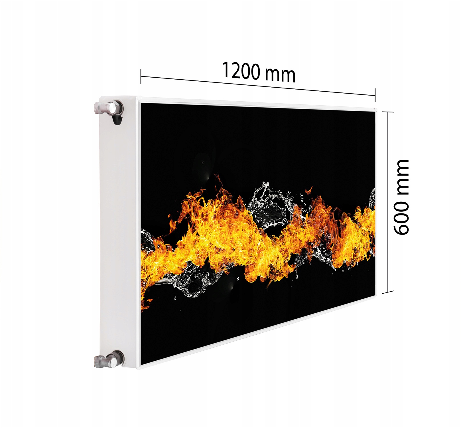 Maskovač Kryt Radiátoru 120x60 Oheň Podložka Magnet