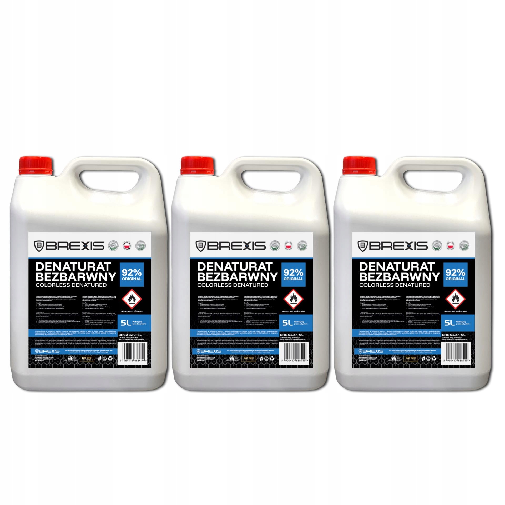 Brexis Denaturat 92% bezbarvý 15L Sada 3ks x 5L