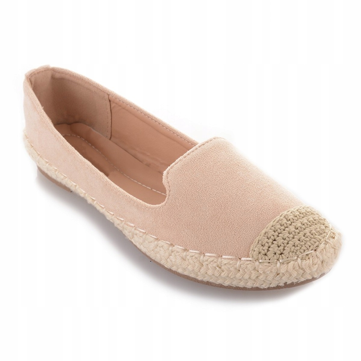 

Beżowe Espadryle Damskie Zamszowe 38