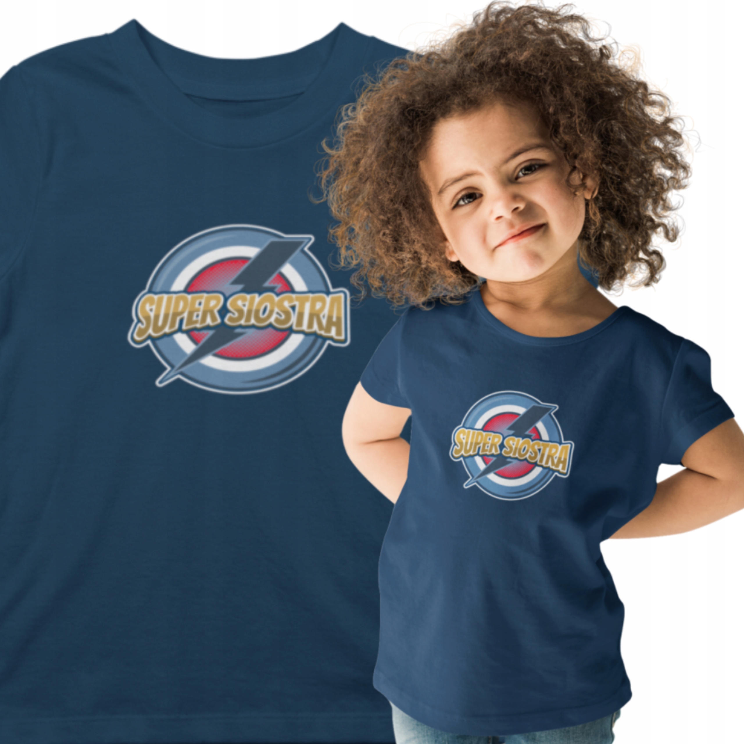 

T-shirt Z Nadrukiem Dla Super Siostra Urodzinowy