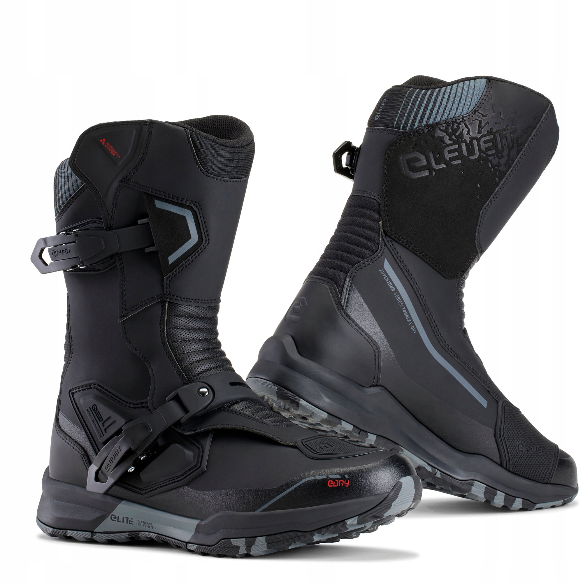Turistické enduro motocyklové topánky Eleveit Tonale Wp Black 45