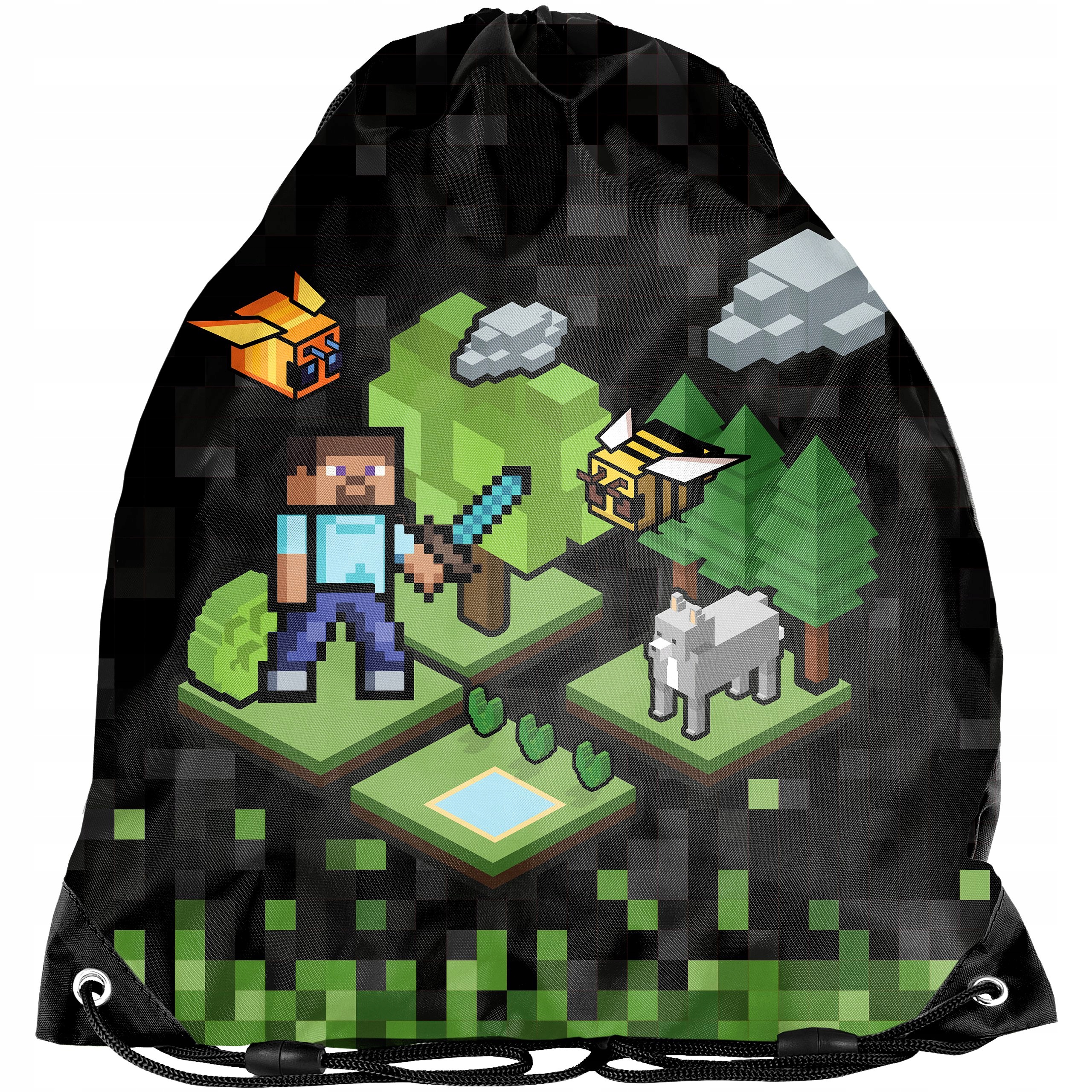 

Worek Szkolny Na Buty Kapcie Wf fana gry Minecraft