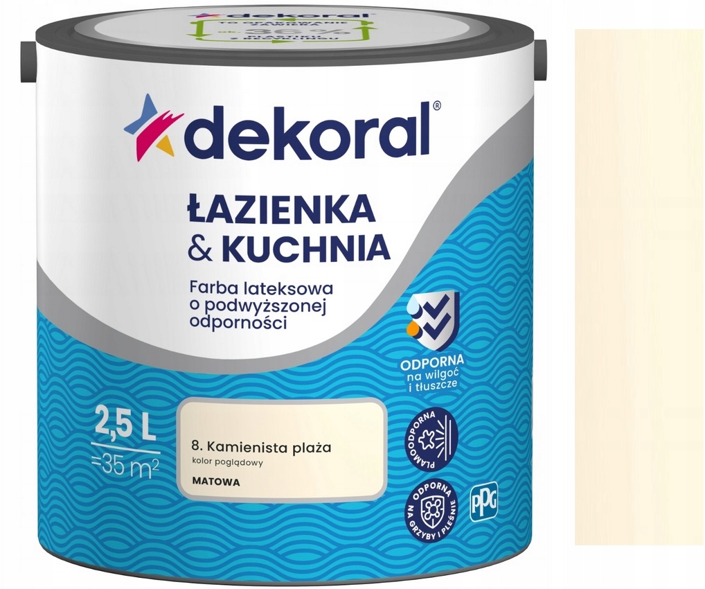 Dekoral Kuchyň A Koupelna Barva Kamenitá Pláž 2.5 L