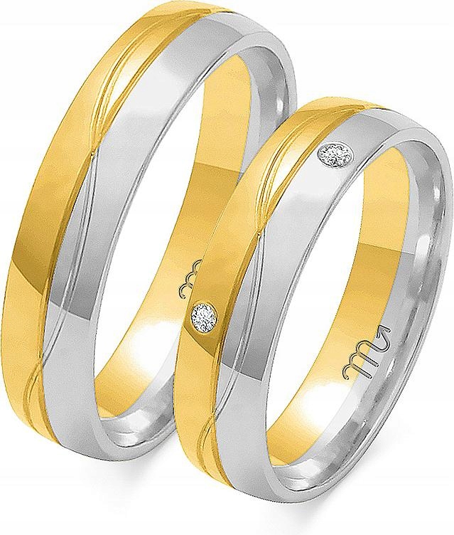 Prsteny bílé zlato jemné 14K 585 r 26 27 28 model pro ni