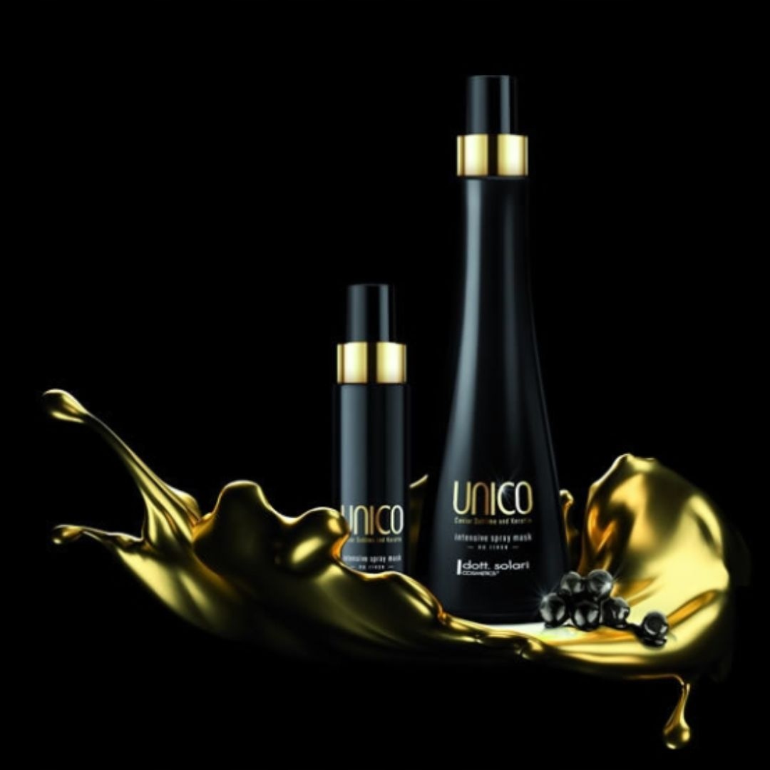 DOTT.SOLARI UNICO MASKA SPRAY 10w1 BLACK 60ml Działanie uniwersalna pielęgnacja