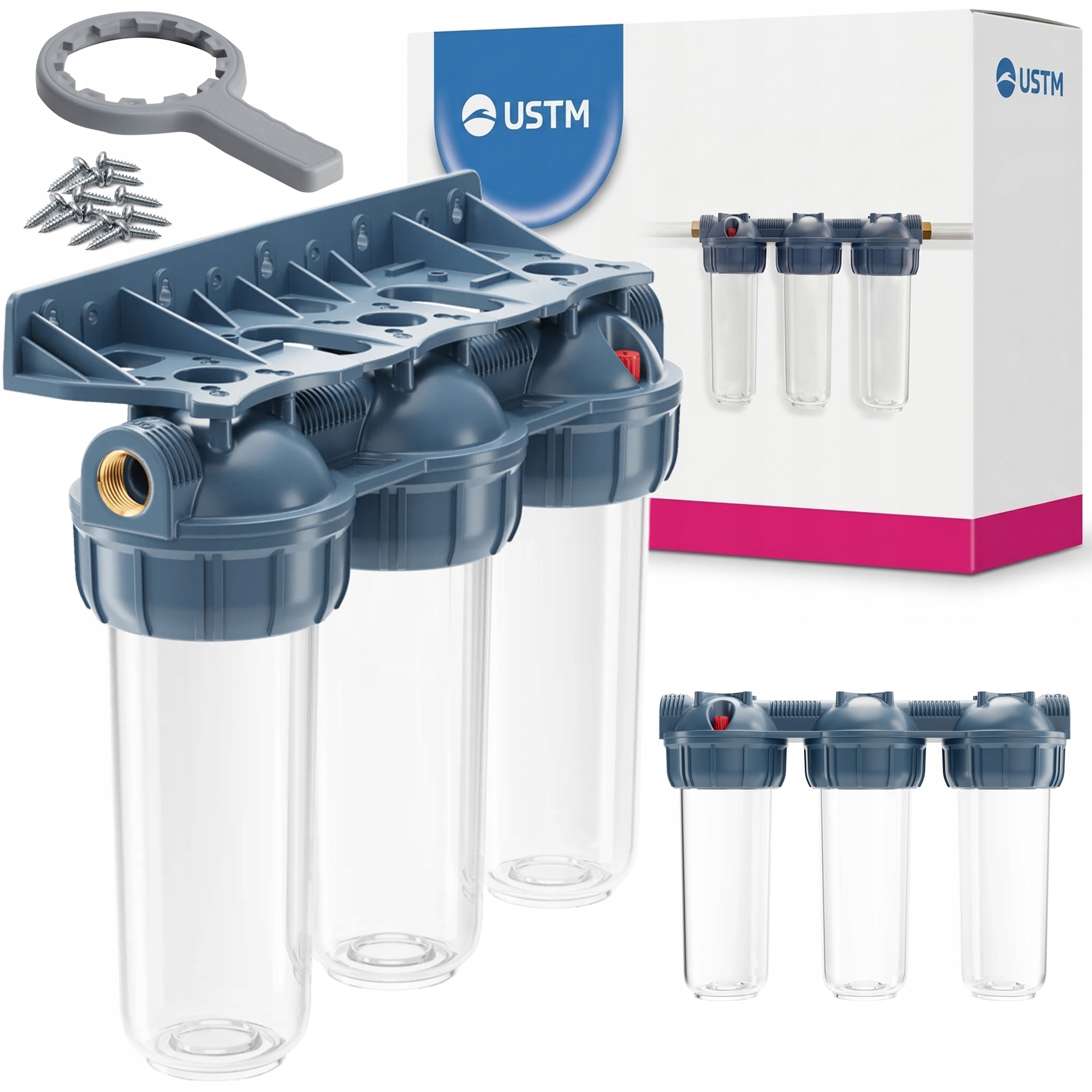 Předfiltr Na Vodu Tělo Krytu Fi 3/4" Gw 3-STUPŇOVÝ Ustm Neo