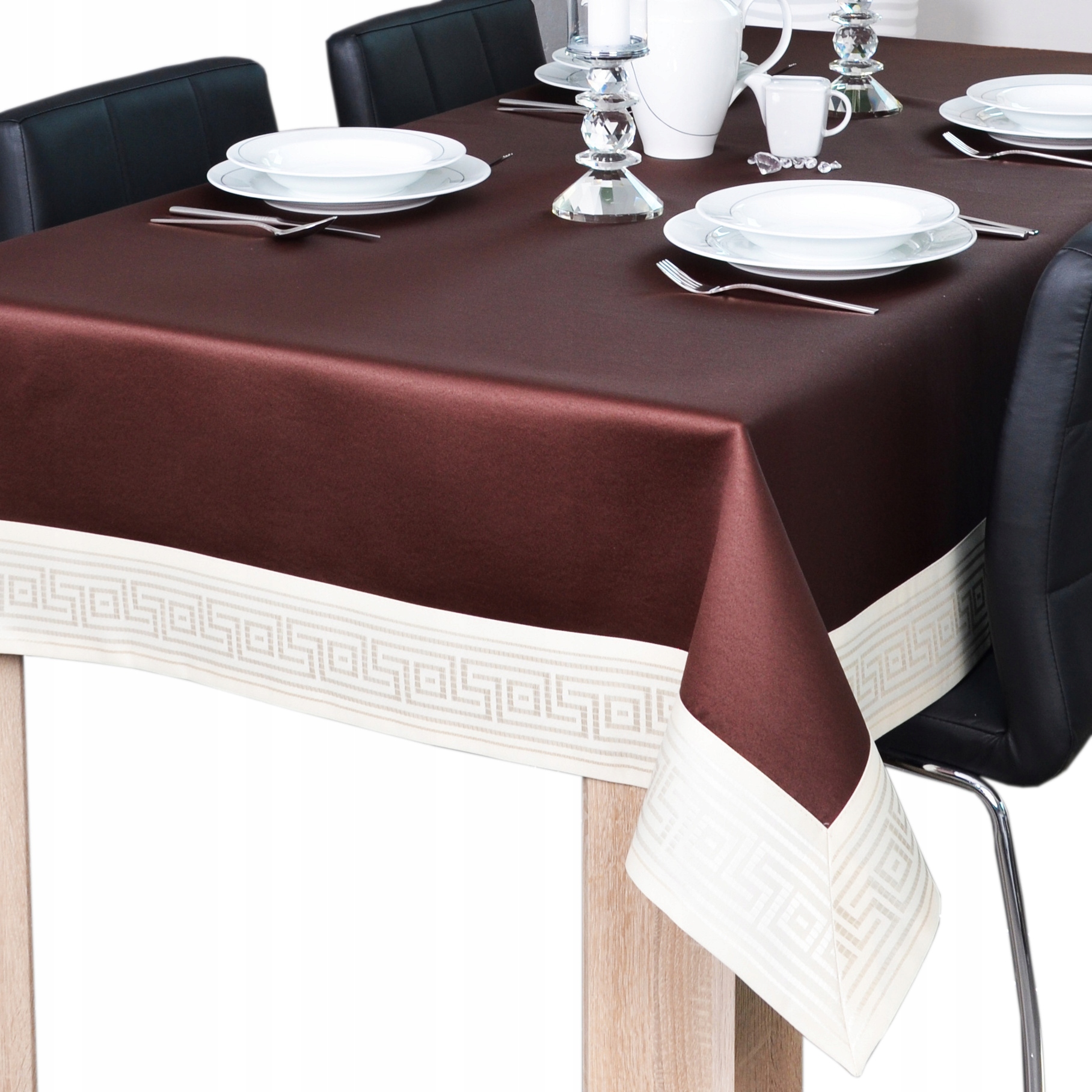 

obrus plamoodporny Rodos 300x140 cm brązowy beż