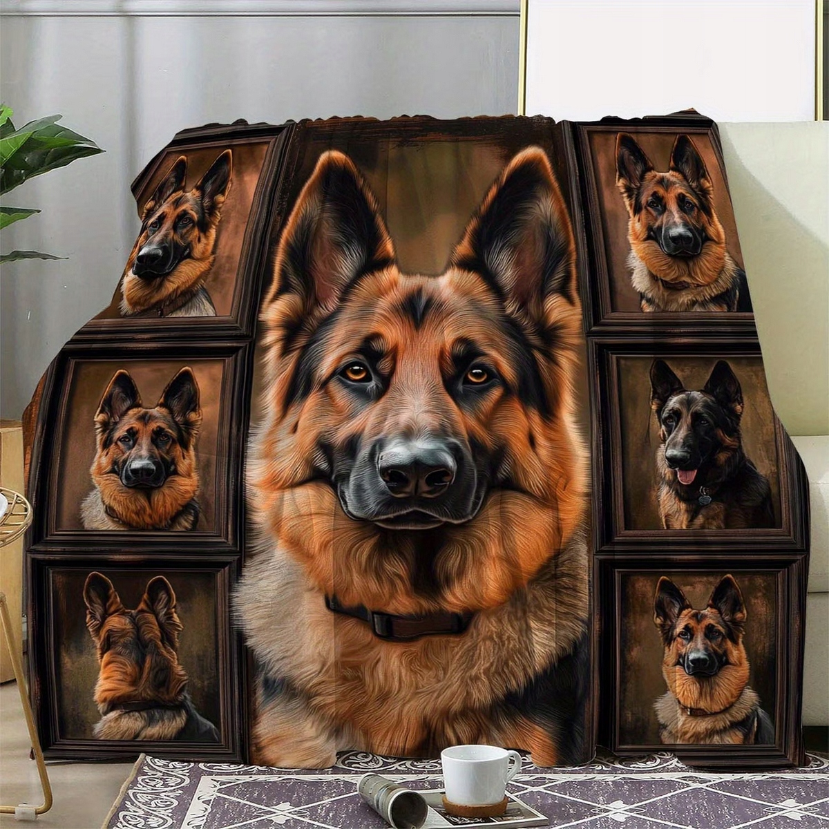 Deka přehoz pro psy pejsci piknikový piknik německý ovčák dárek 150x200