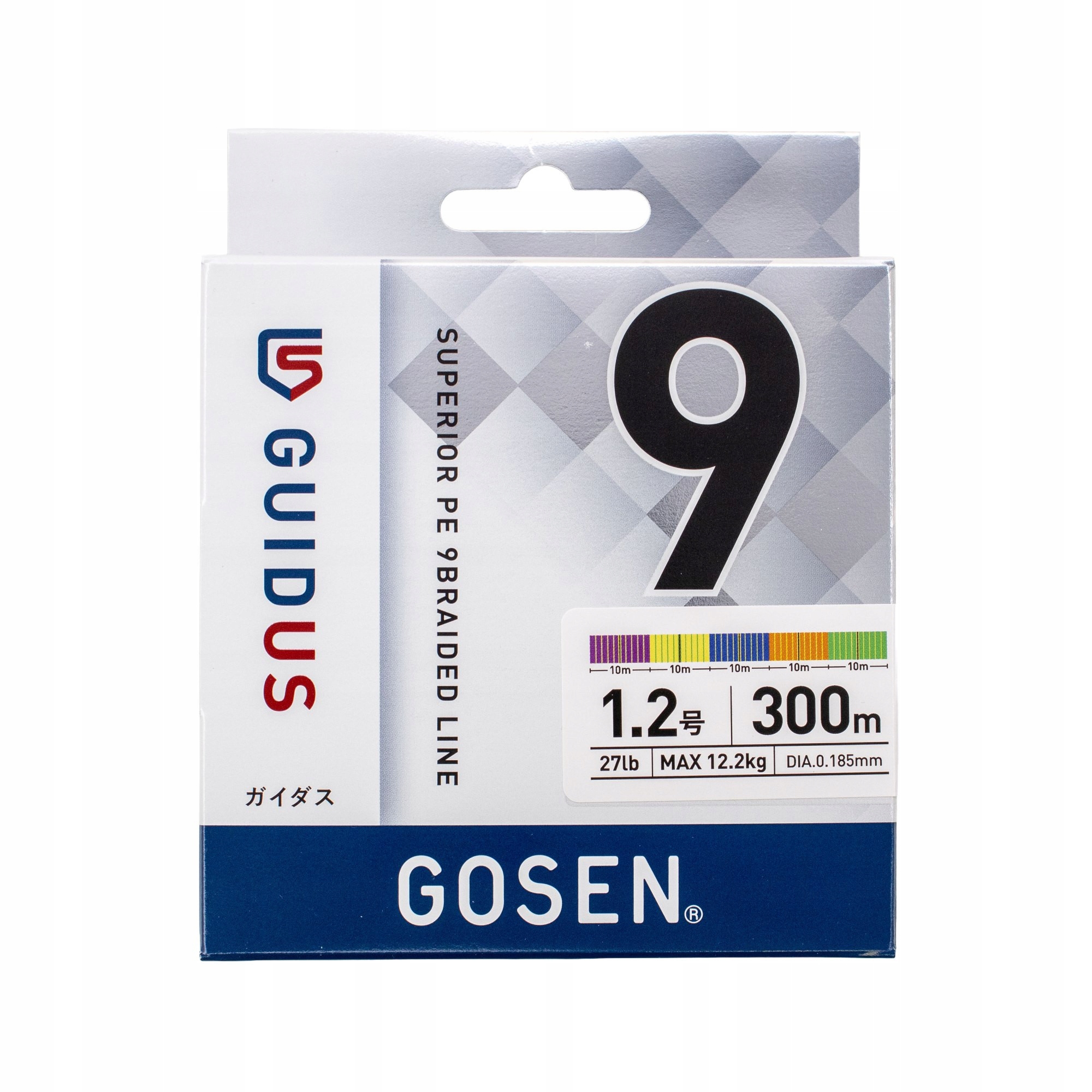 Gosen Guidus 9X Japonská Šňůra Rybářská #1.2 300 m vícebarevná