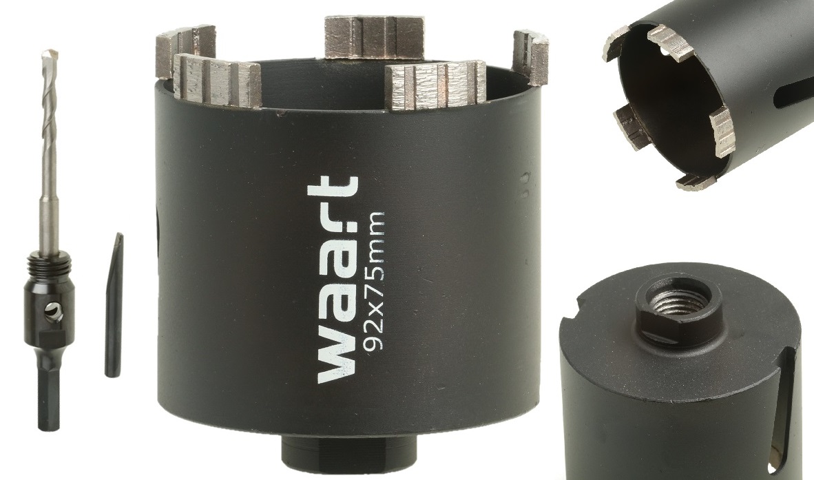 Korunkový Vrták Na Betonu Diamantový Turbo 92 mm Fréza Korunka Adaptér Hex