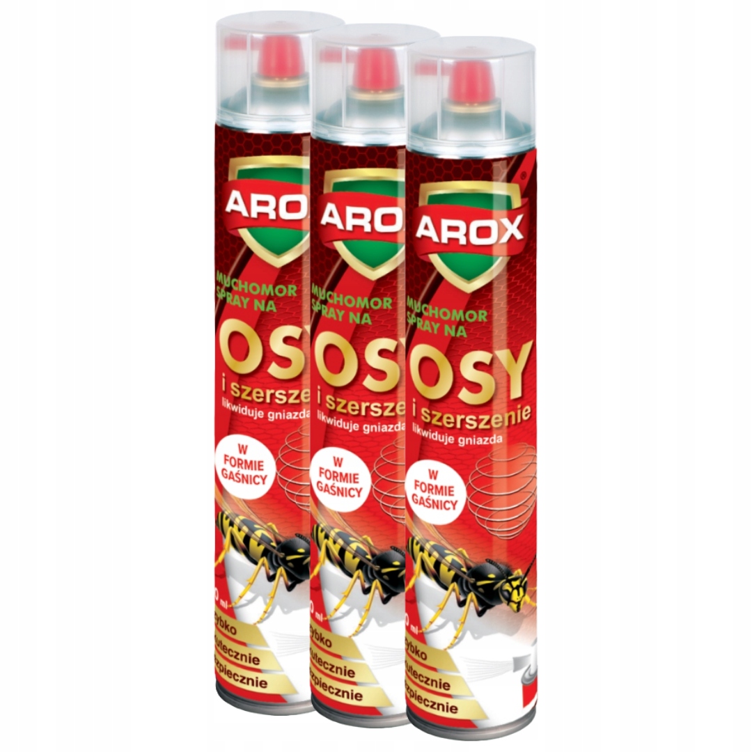 Spray Środek Na Osy Szerszenie Gniazda XXL 750ML Zestaw 3 sztuk