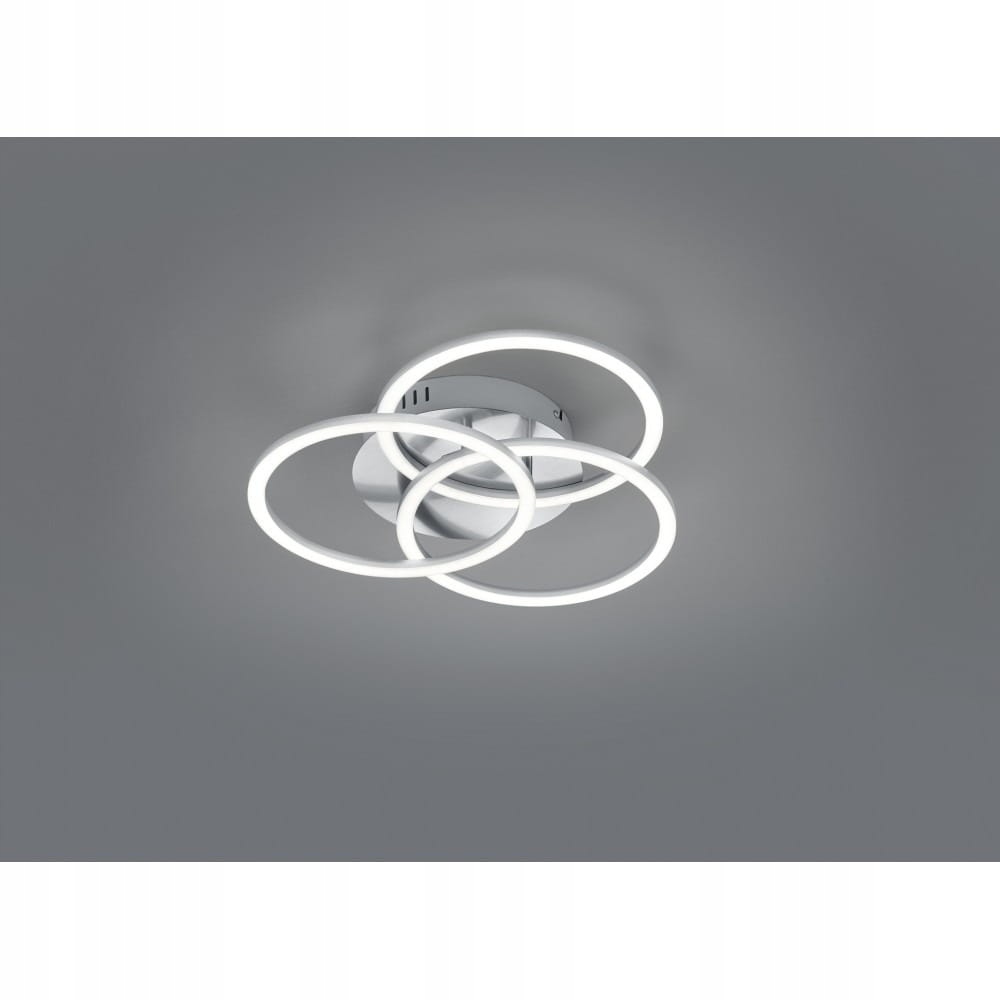 Circle Led lampa sufitowa 3-punktowa z pilotem nikiel
