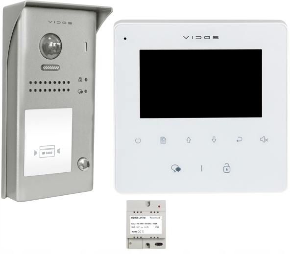 Zestaw Wideodomofon Duo M1022W S1101A P24/18 Vidos