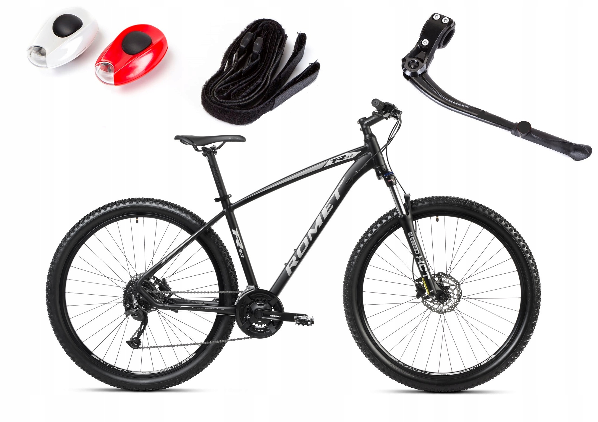 ROWER GÓRSKI MTB ROMET RAMBLER 29 R9.3 SHIMANO OŚWIETLENIE I STOPKA GRATIS