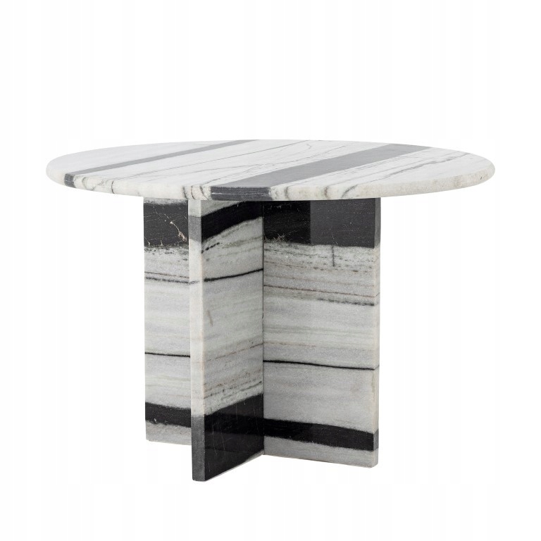 Rosito konferenčný stolík, mramor 60 cm, bielo-čierny, Bloomingville