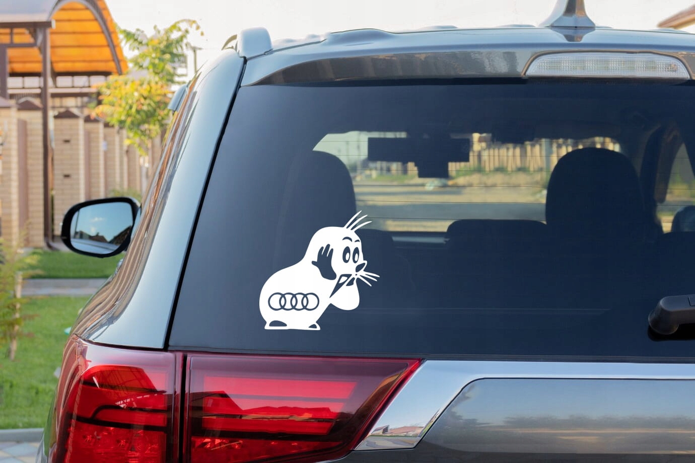KRECIK Z LOGO AUDI - Naklejka na samochód na auto ODBLASKOWA Producent Inny