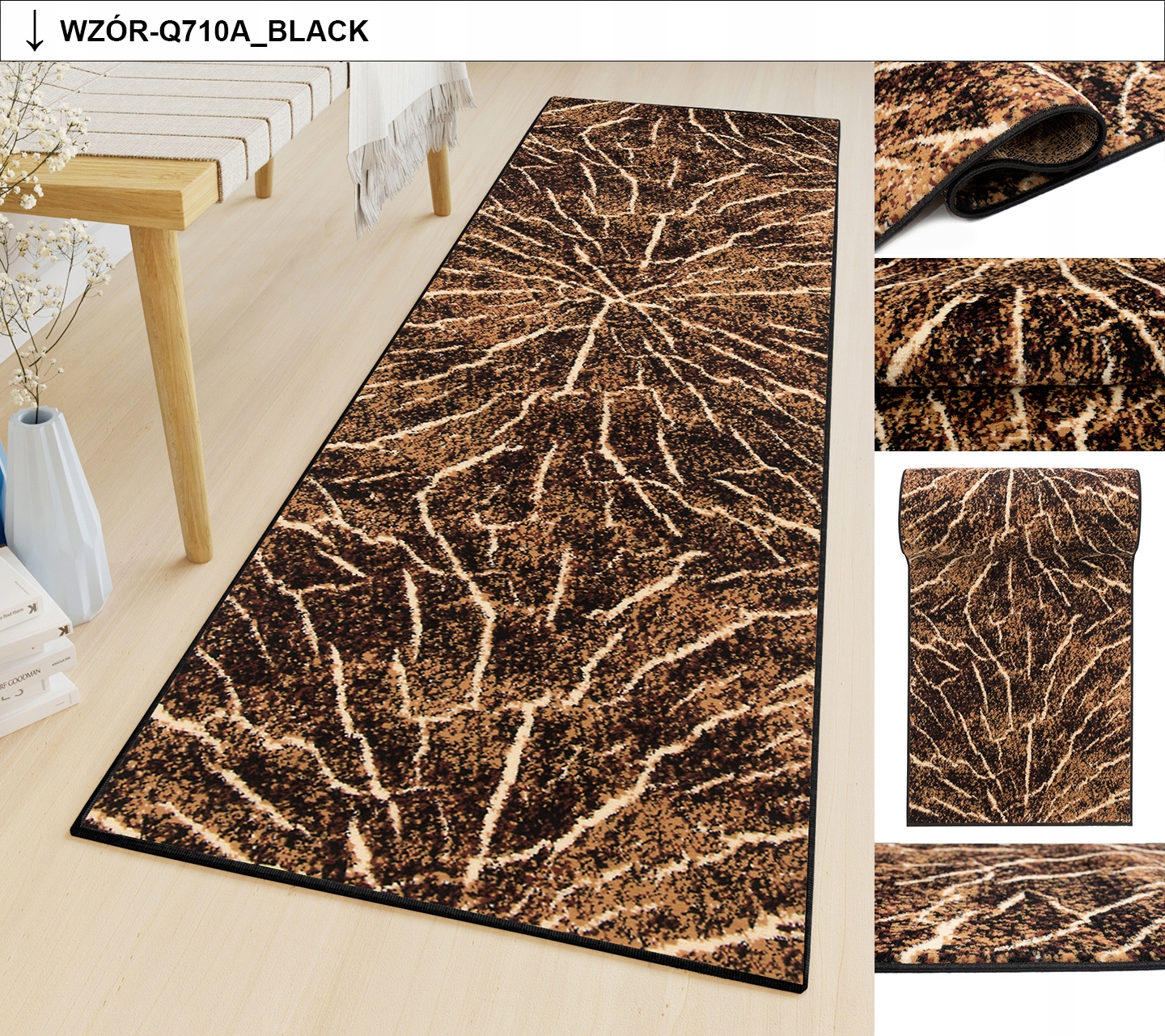 CHODNIKI 90cm MAROKAŃSKA KONICZYNA GWIAZDKI ROMBY Szerokość produktu 90 cm