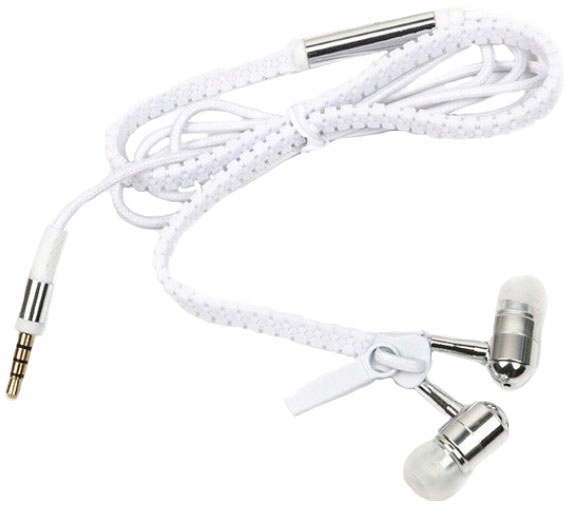 

Słuchawki Douszne Z Mikrofonem Na Suwak Zamek Bass