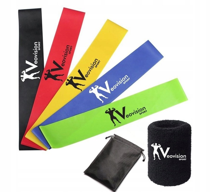

Zestaw 5 Gum Do Ćwiczeń Mini Band Taśmy Fitness