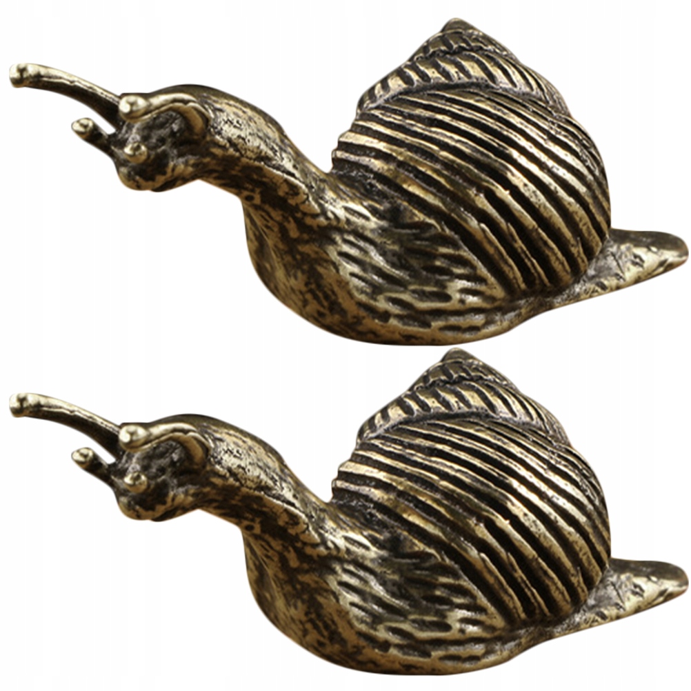 FIGURKA ŚLIMAKA Z MOSIĄDZU W STYLU VINTAGE DEKORACJA BIURKOWA Liczba elementów w zestawie 0 szt.