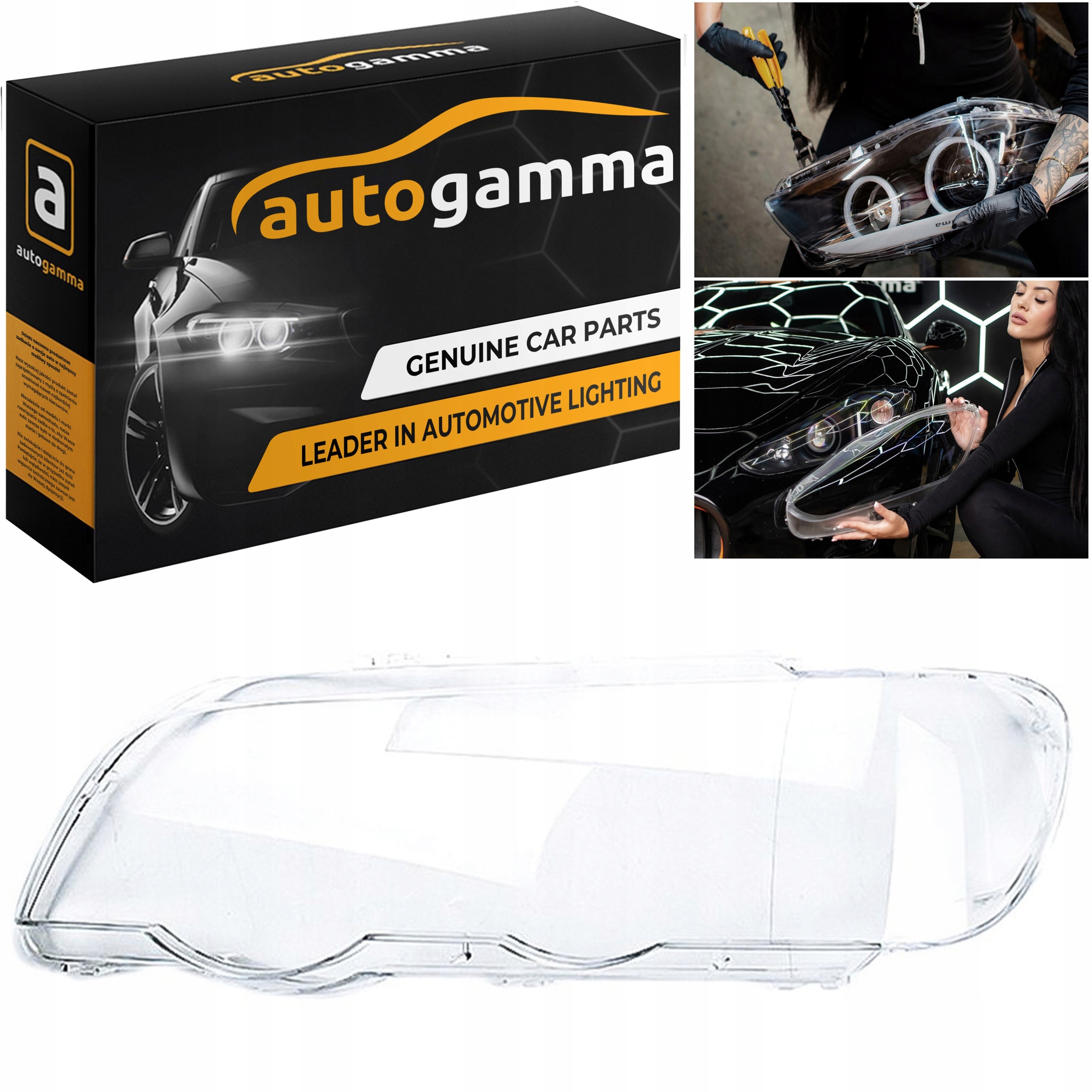 sklo pro světlomet automobilových světel Bmw X5 E53 I (99-03) Levé