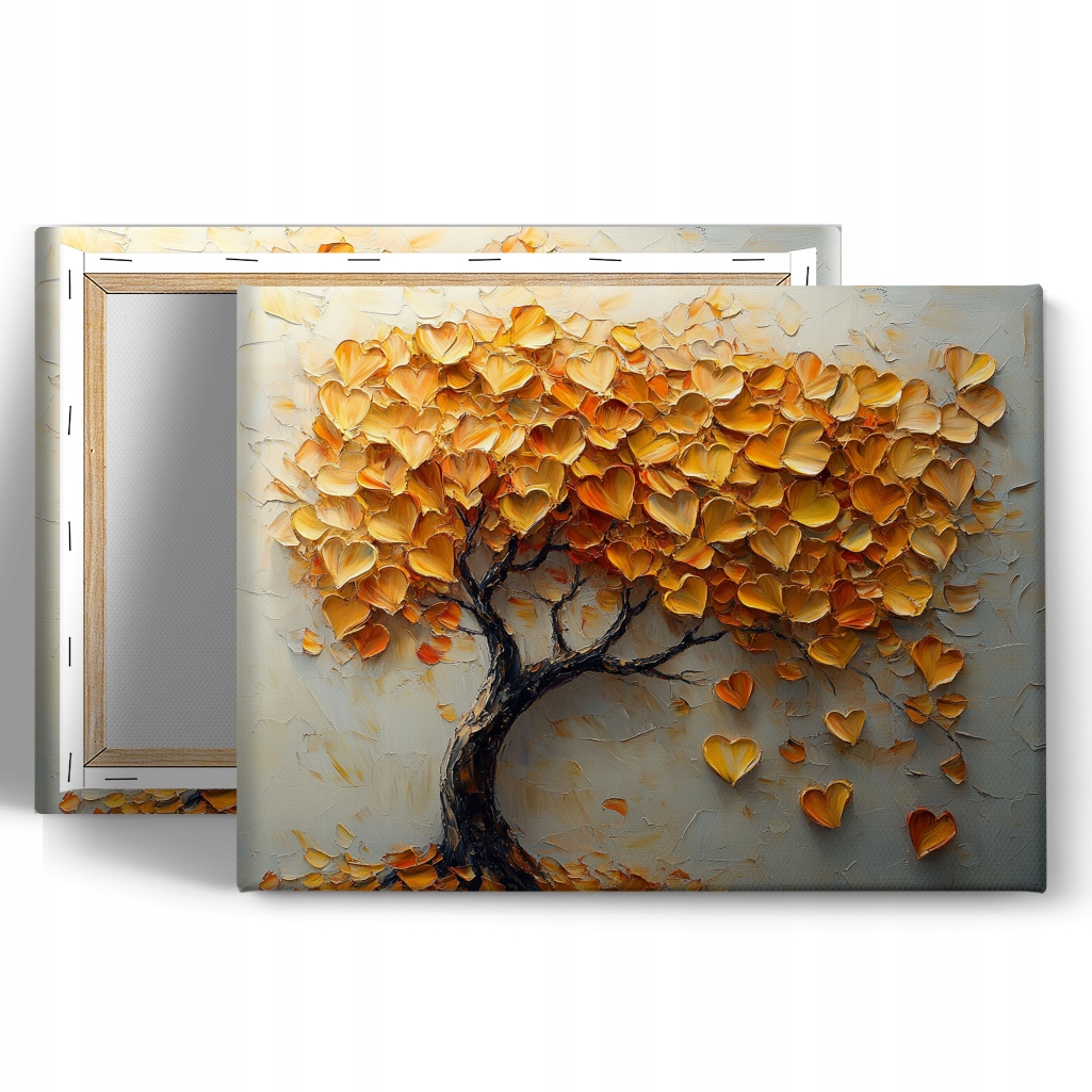 Elegantní Obraz na plátně do obývacího pokoje Zlatý strom štěstí Glamour 80x120