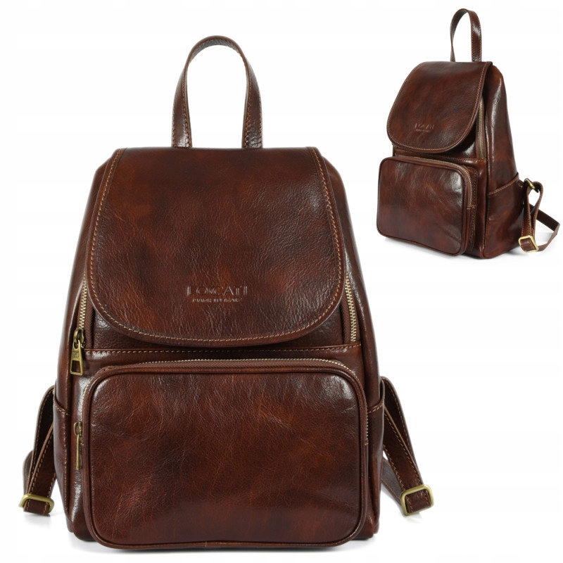 

Plecaki damskie vintage Loccati skóra naturalna