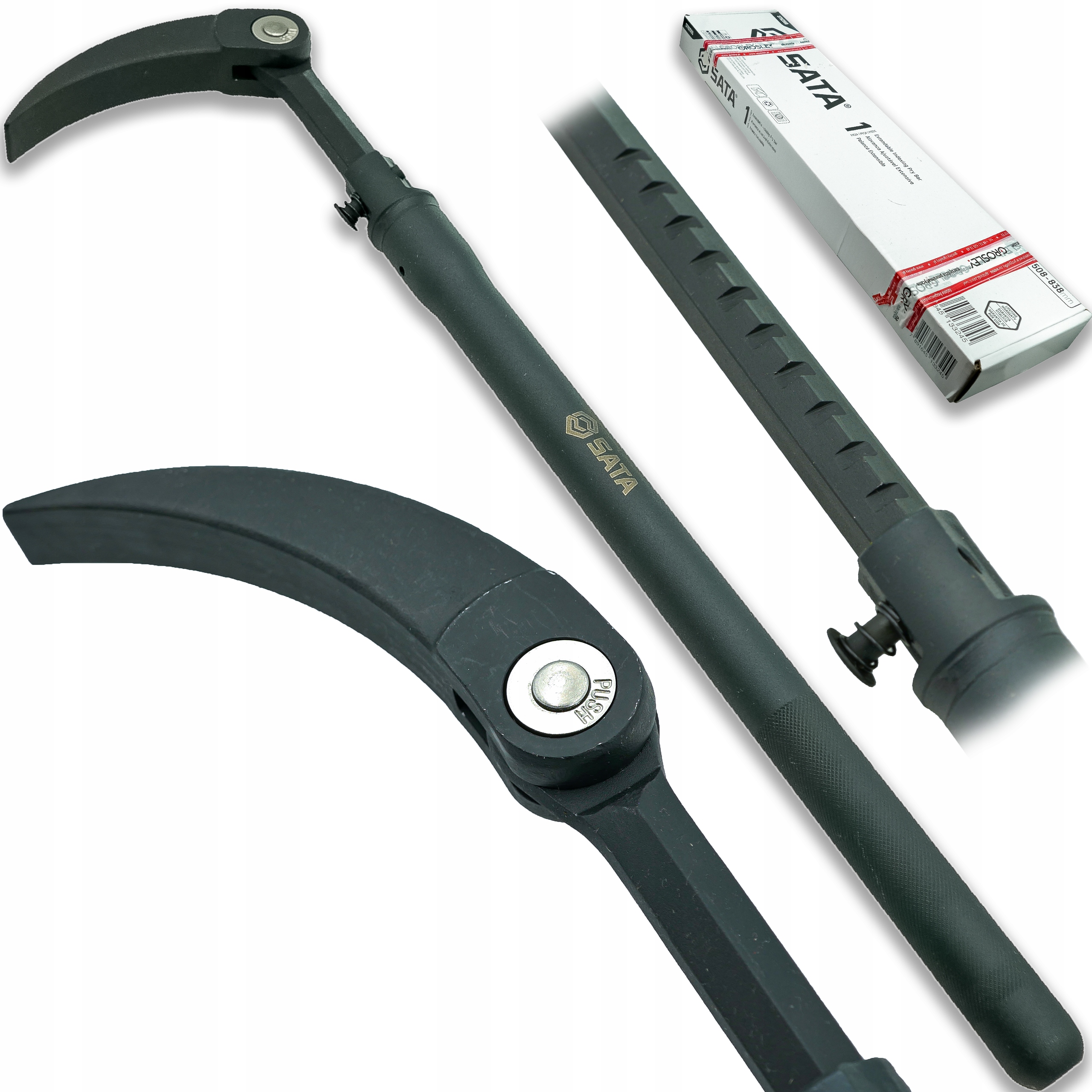 SATA ŁOM Z OBROTOWĄ GŁÓWKĄ 508-838 mm MOCNY 33''