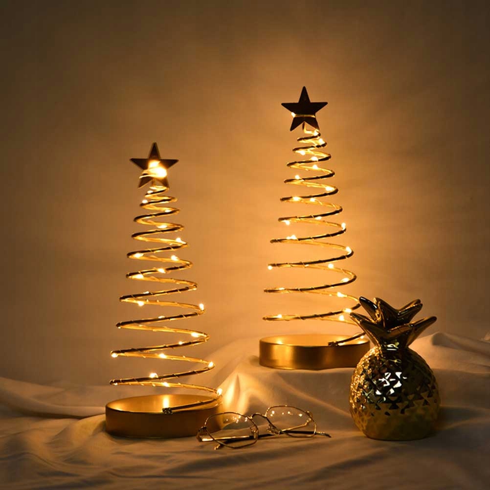 ŚWIECĄCE SPIRALNE DRZEWA GWIAZDKI ŚWIĄTECZNA LAMPKA NOCNA EAN (GTIN) 4894978552250