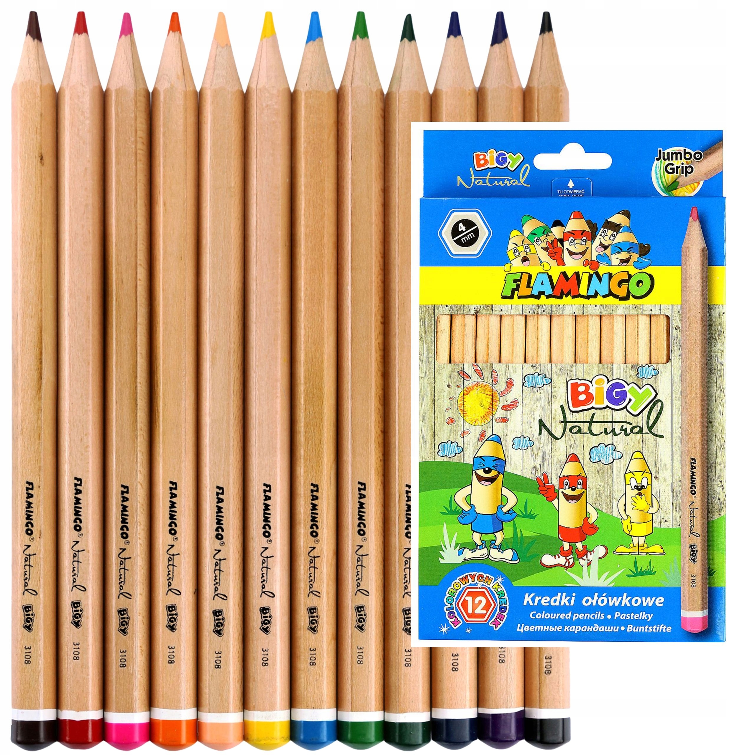 KREDKI 12KOL.JUMBO NATURAL