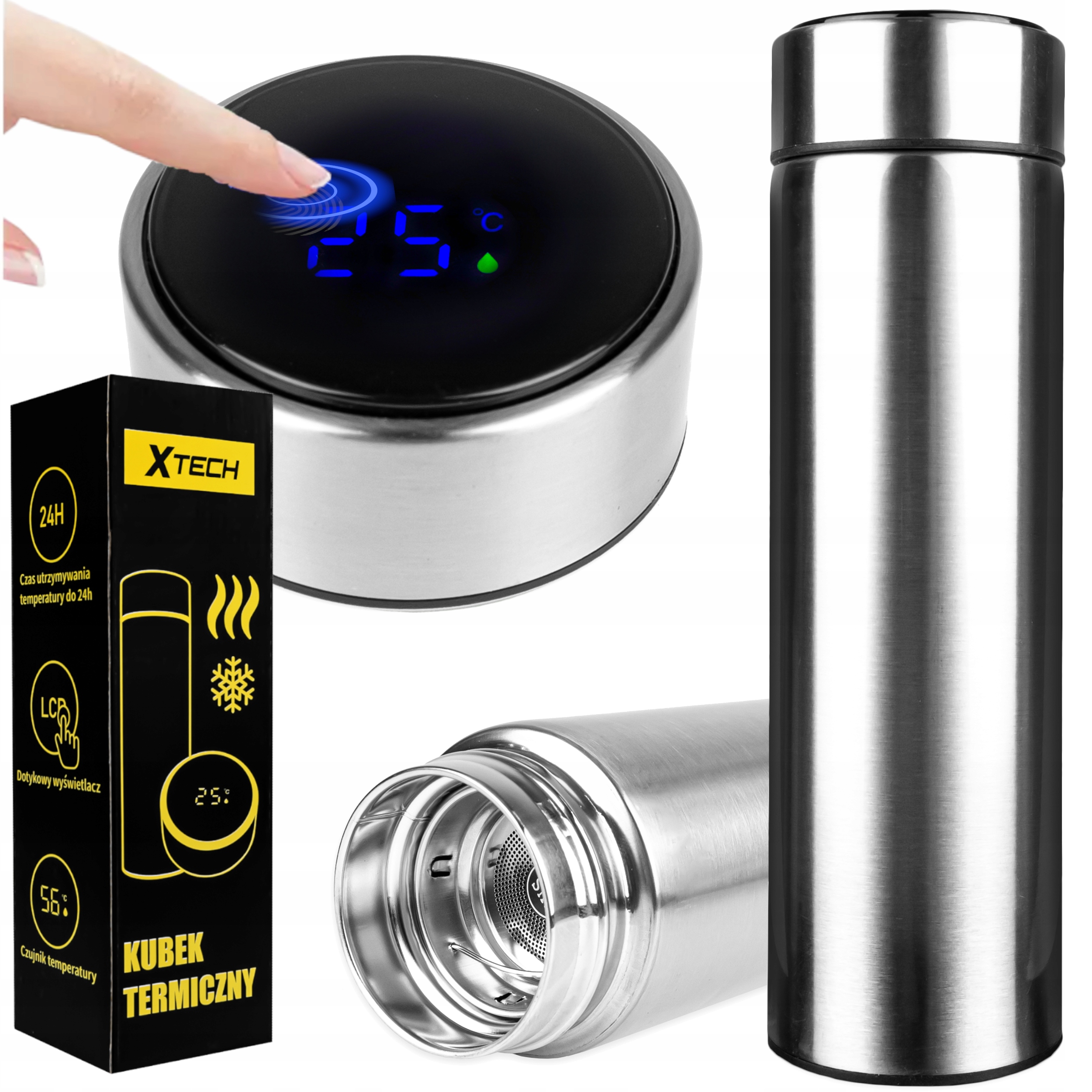 

Smart Kubek Termiczny Termos Bidon Led 500ml Xtech