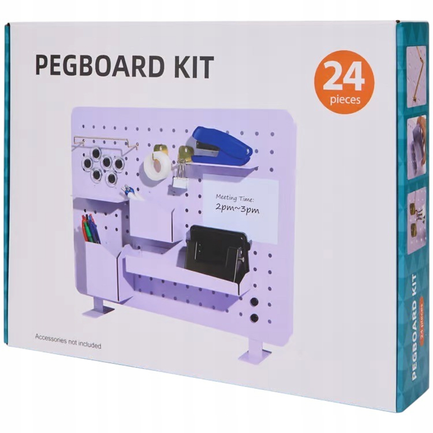 Pegboardová Stěna Na Nářadí Stojící Na Psacím Stole, Fialová