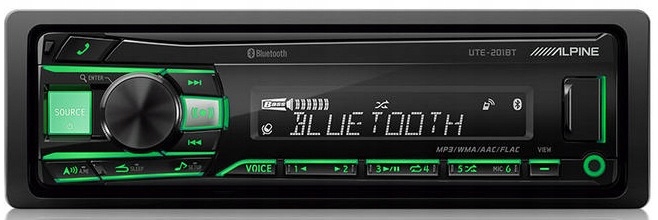 Alpine UTE-201BT radio samochodowe Bluetooth AUX MP3 USB multi-color