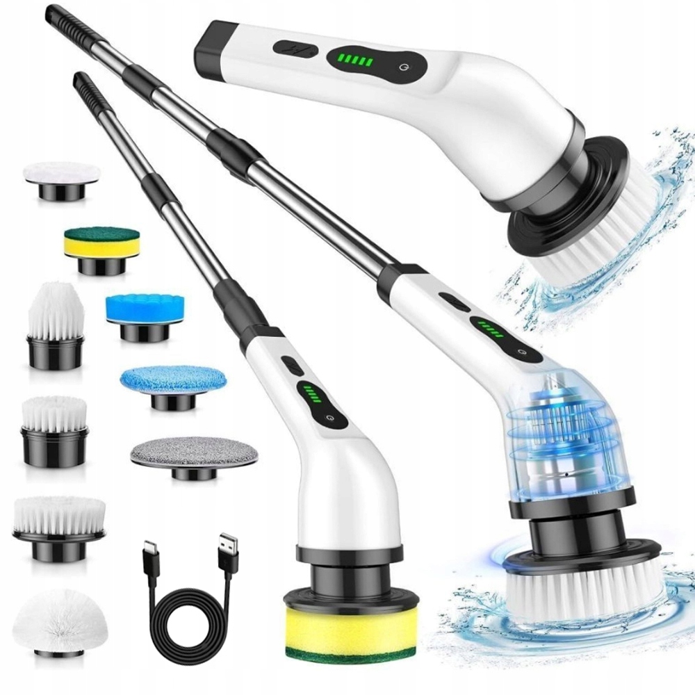 Levně Elektrický Rotační Čisticí Kartáč Sada 9 V 1, Otočný O 360°