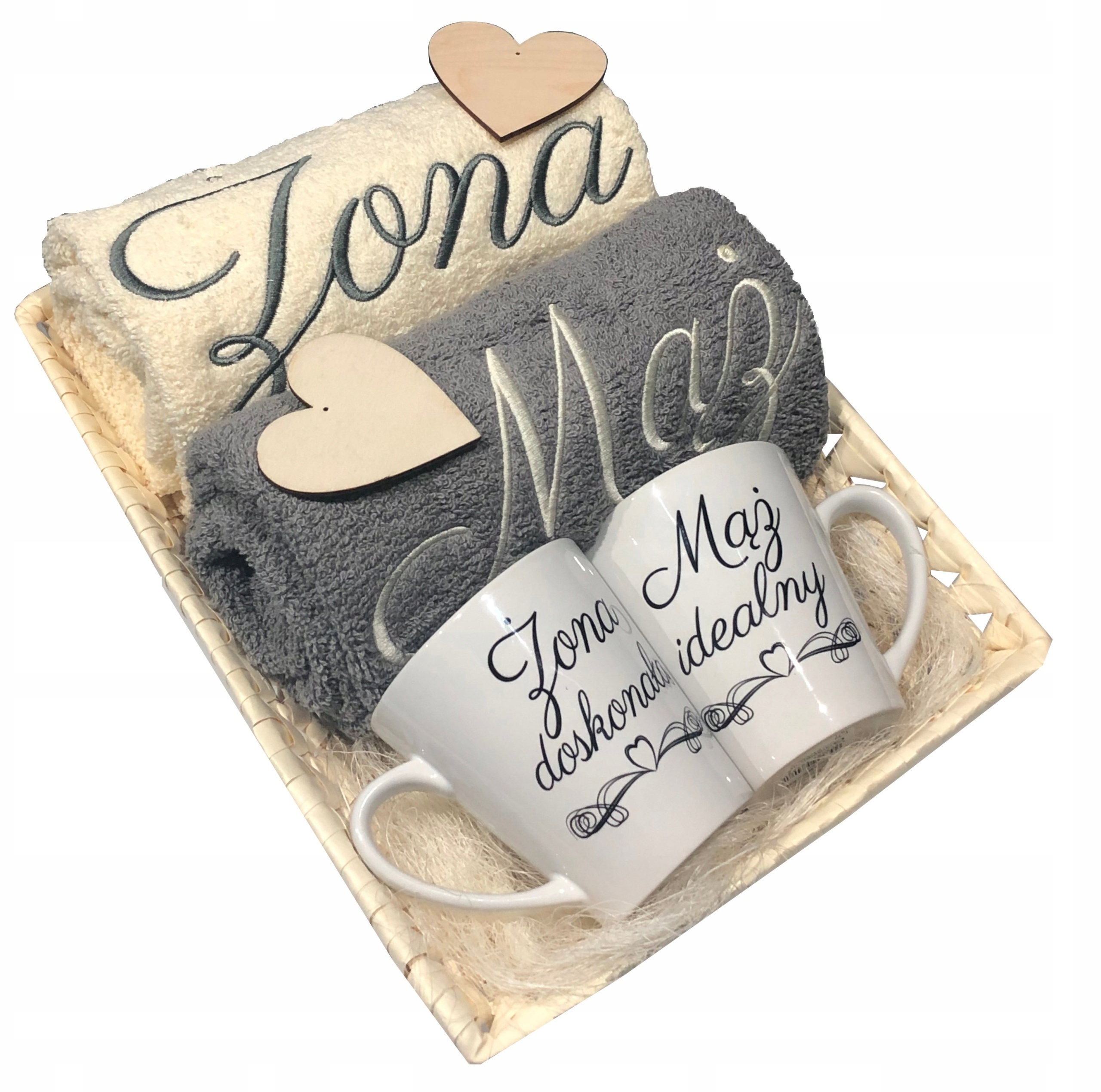 Dárek na svatba svatební hostina ručníky hrnky Manželka Manžel