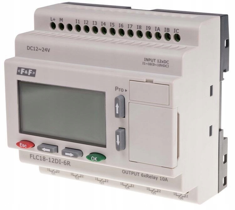 Programovateľný ovládač 12 digitálnych vstupov – FLC18-12DI-6R