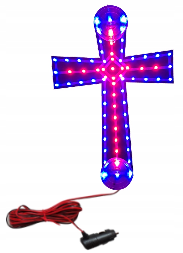 Led tabulka kříž Tir Bus modro/červená TLKR-33